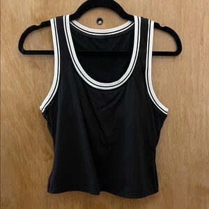 Black and White Workout Top